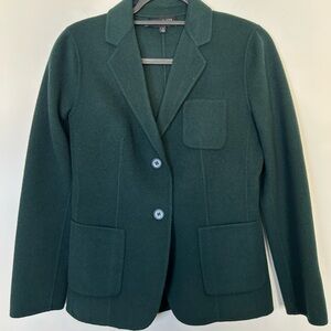 Talbots Wool Blend Blazer Jacket Size 4 Green